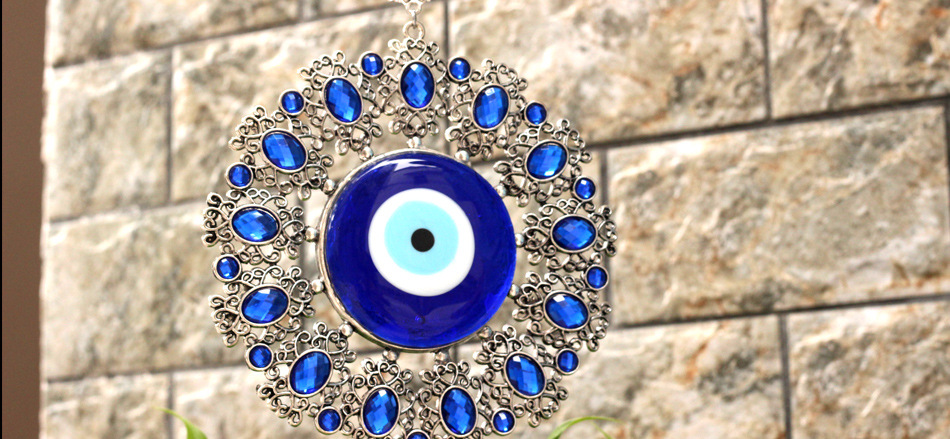 土耳其evil eye 恶魔之眼 蓝色琉璃眼睛挂饰 室内特色 壁挂