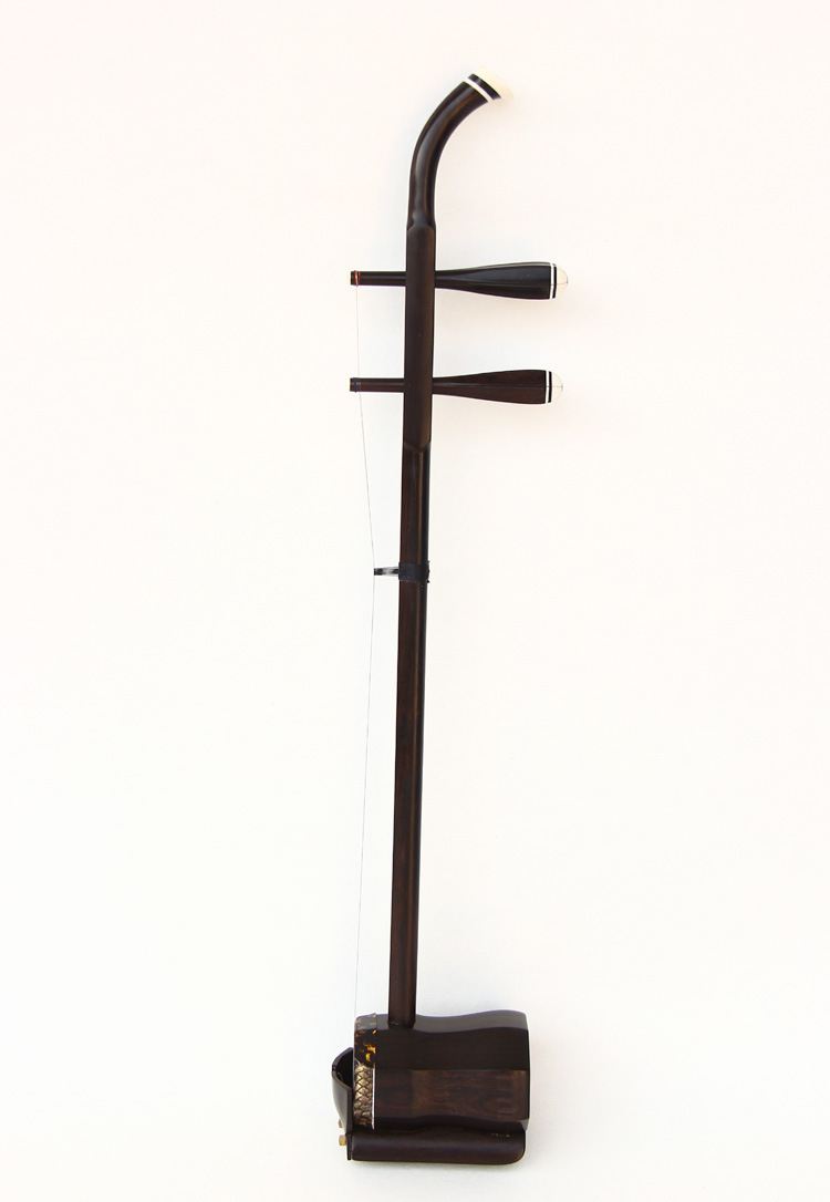 高胡乐器 黑檀木龙头圆筒黄梅戏广东高胡 扁八方带罩弯头高音二胡