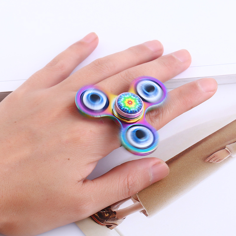 戒指陀螺 新款复古宝石三叶旋转指尖陀螺 饰品手饰批发戒指螺旋