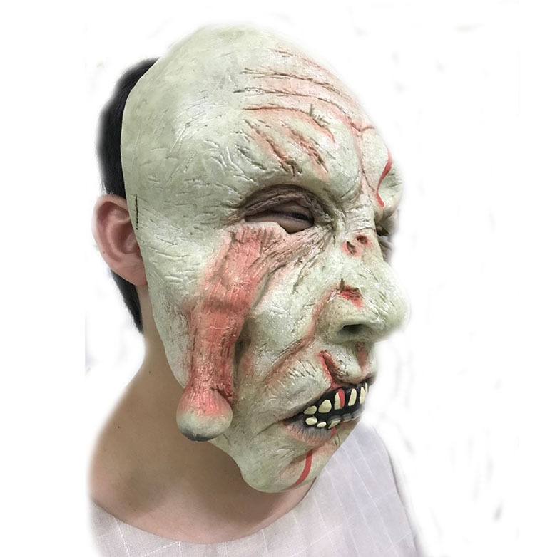 万圣节面具派对超级恐怖僵尸面具长眼珠款万圣节吓人假面