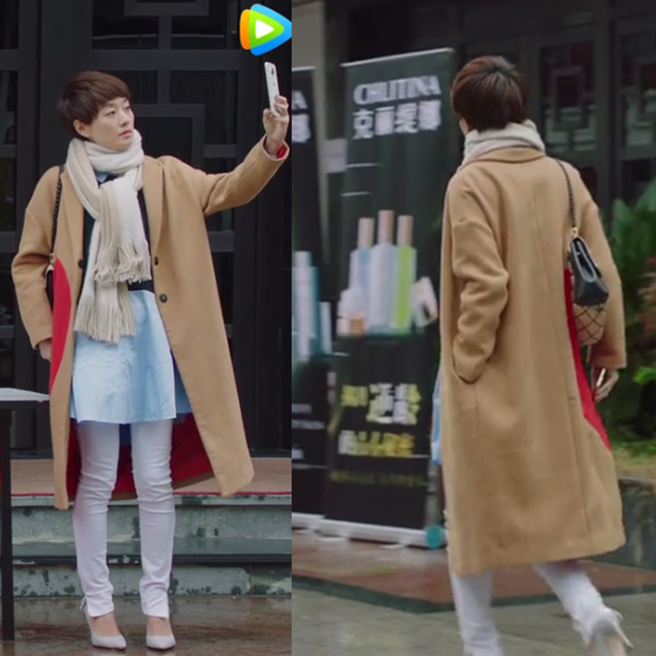 我的前半生罗子君马伊琍同款驼色双面羊绒大衣女长款毛呢子外套