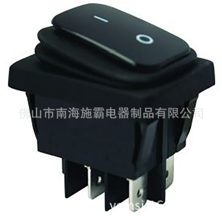 优质大电流连体防水船型开关 两档三档复位IP65防水性能跷板开关