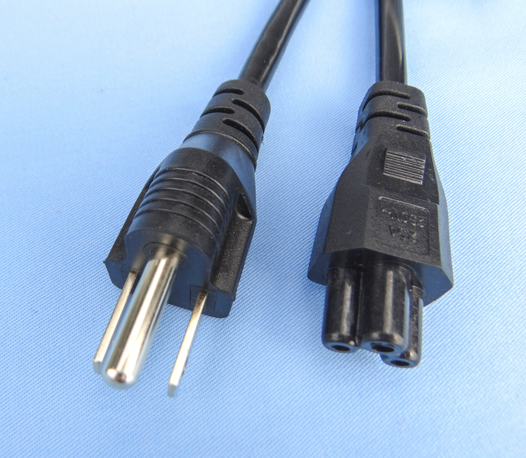 美式三插电源线厂家直销美规三芯梅花尾联想戴尔笔记本电源线