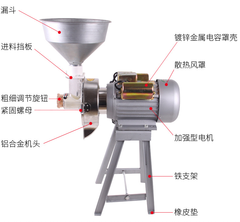 商用电动大米磨浆机 多功能家用肠粉米桨机 磨粉磨浆干湿两用