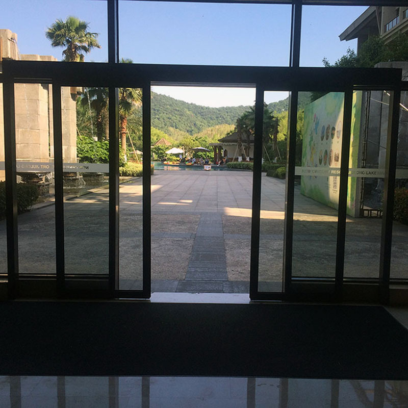 厂家生产批发销售电子感应自动有框玻璃平移门 支持定制 价格美丽