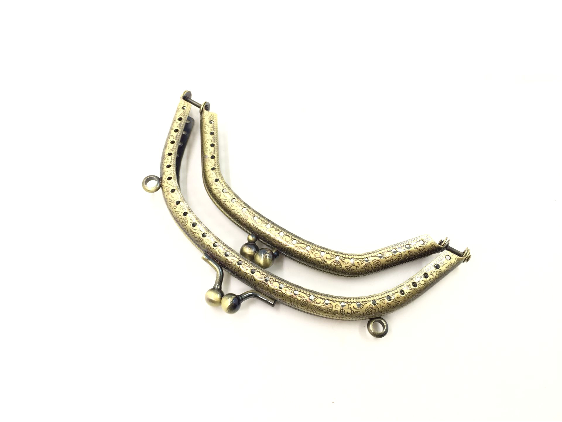 5cm弧形压花子母口金 古铜色