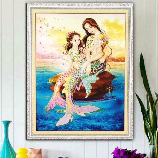 0成交13幅相似厂家货源十字绣一家三口母子情深客厅骏马自绣刺绣diy