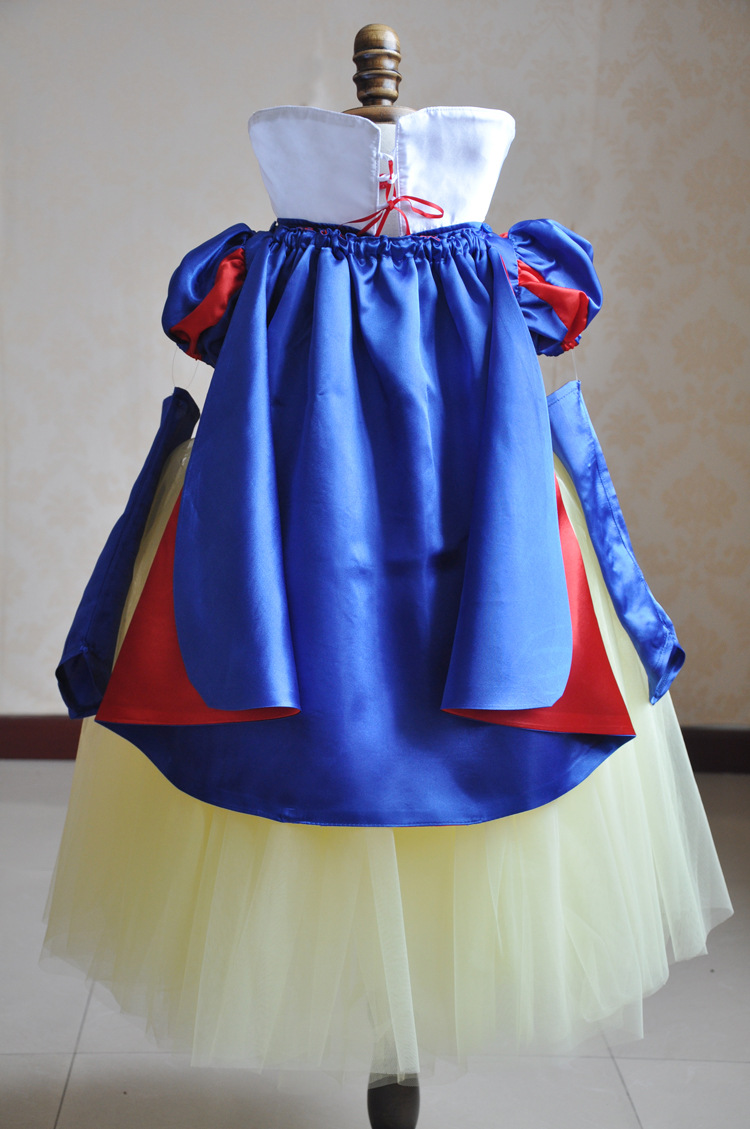 圣诞节白雪公主配套色丁披肩 女童红蓝双面斗篷可脱卸