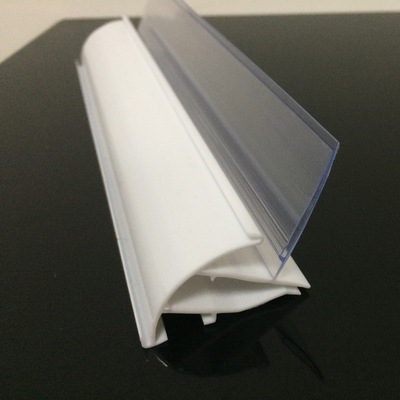 中卡新款药店玻璃卡条化妆品店玻璃标签条价格条 弧形中卡带led槽