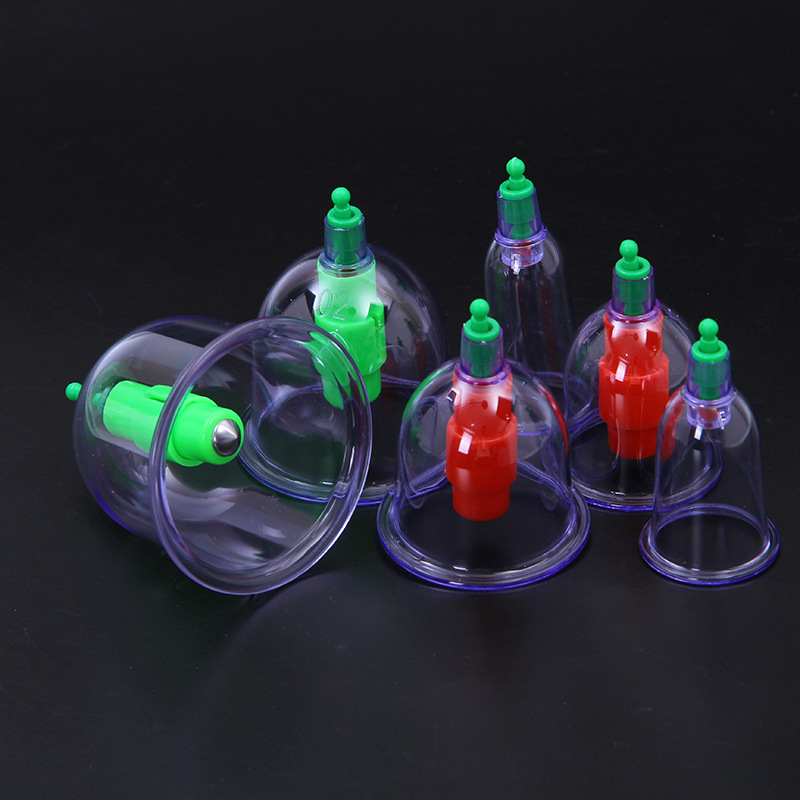 Factory Direct Sales Jinkang Household 6 Cans Vacuum Cupping Device Portable Thickened Pumping Cupping Sets Wholesale