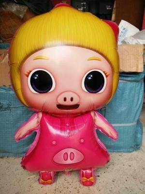 新款铝膜气球猪猪侠女孩气球批发氦气球婚庆节日庆典装饰气球