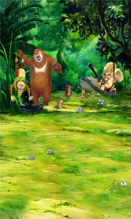 儿童背景影楼摄影pp纸背景墙实景幕布光头强户外风景背景布新款