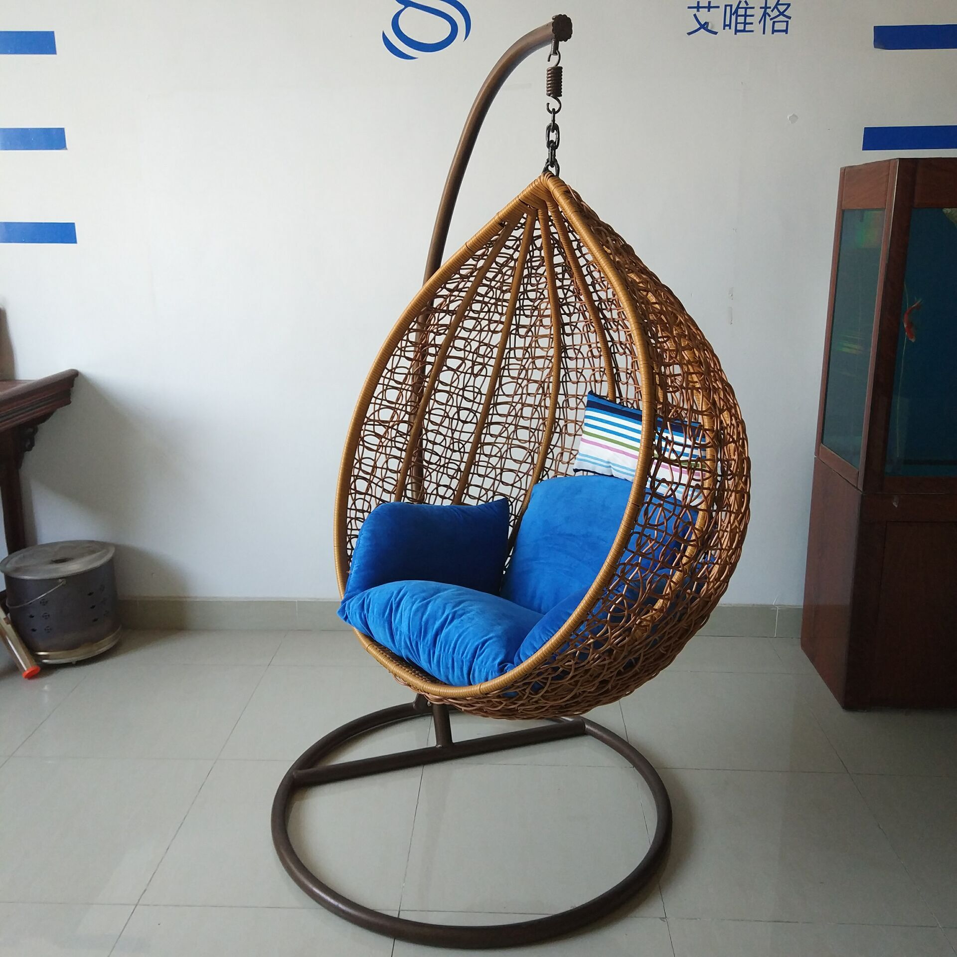 【包邮】 新款编织吊篮藤椅 鸟笼阳台秋千