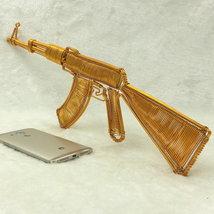 【ak47机枪模型】特色创意手工铁线工艺品铁艺模型摆件新奇特礼品