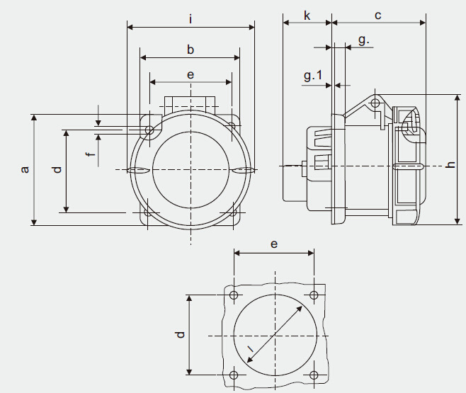 赛普5p 16a暗装工业插头插座sp-228户外防水防尘ip67公母电源插座