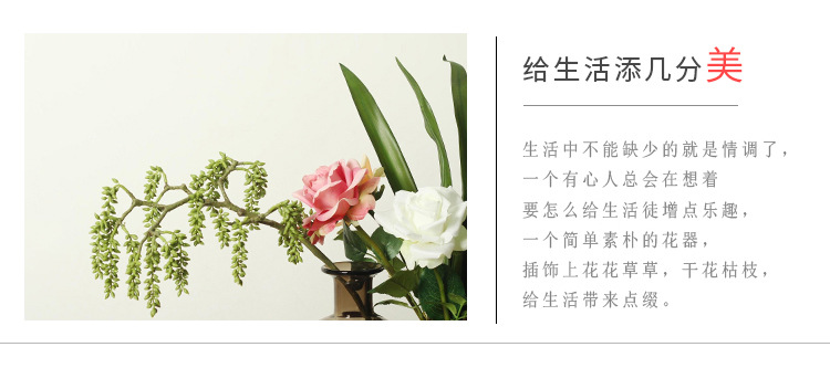 粗陶窑变小花瓶 创意荷花复古水培花插 家居装饰品陶瓷花器摆件