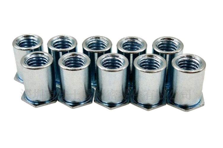 通孔压铆螺柱/压铆螺母柱/压铆件/压板螺柱 环保蓝白锌m315
