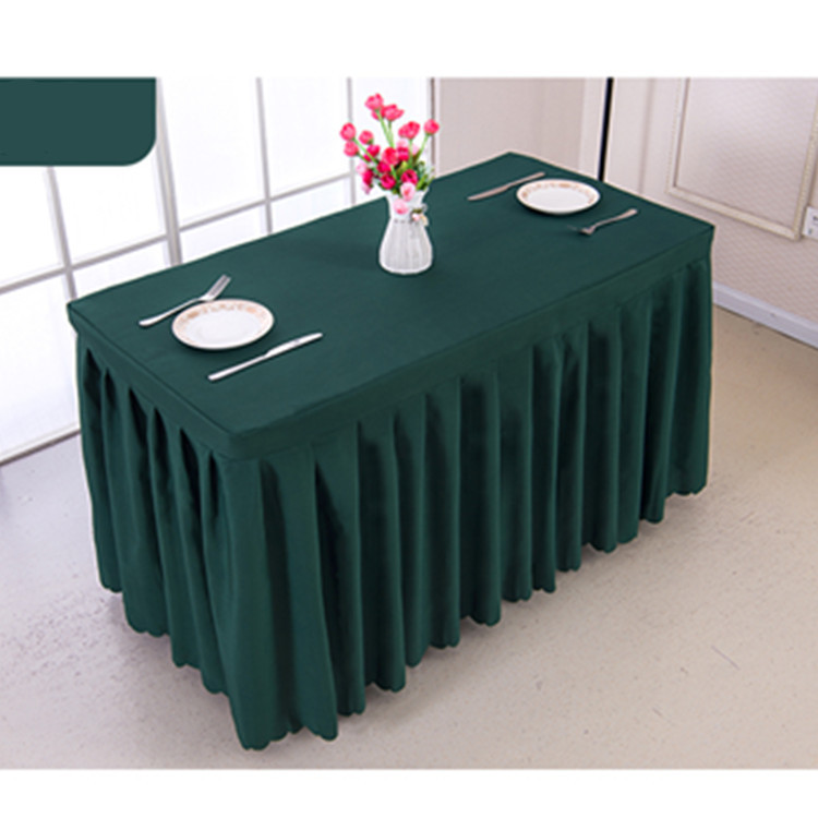 Hotel Meeting Room Sign-in Table Skirt Wedding Banquet Table Skirt Home Table Top Tablecloth Rectangular Tablecloth Table Skirt