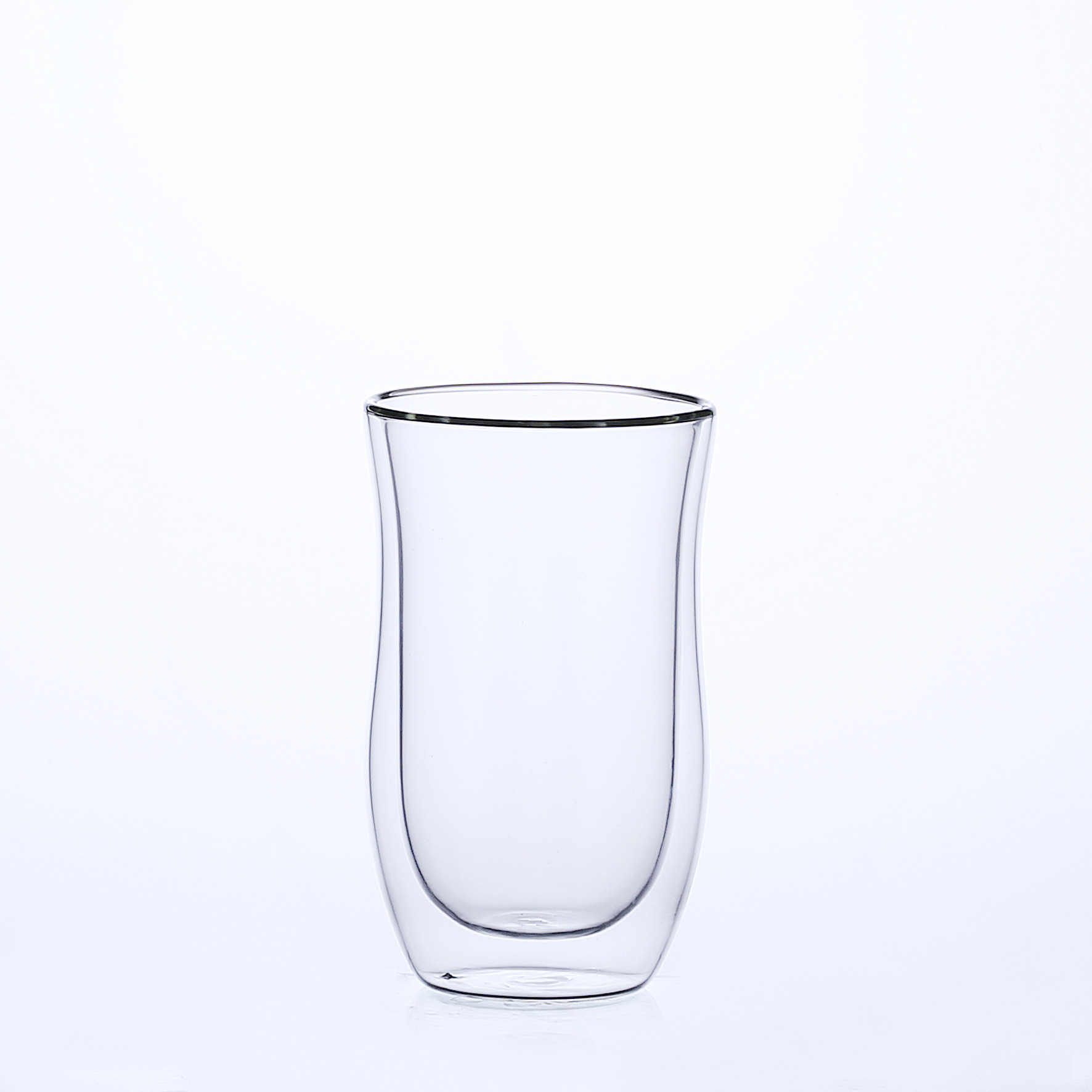 【特价带logo尾货】双层隔热透明玻璃杯创意咖啡杯果汁杯饮料杯子