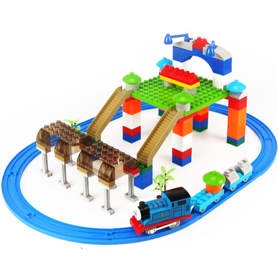 兼容乐高大颗粒积木拼装 托马斯小火车套装轨道车儿童玩具批发