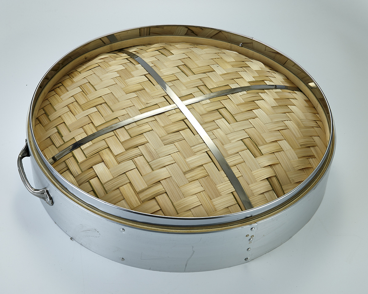 52公分钢口竹条铝圆笼 大尺寸各类圆形形竹蒸笼 可定制包子蒸笼