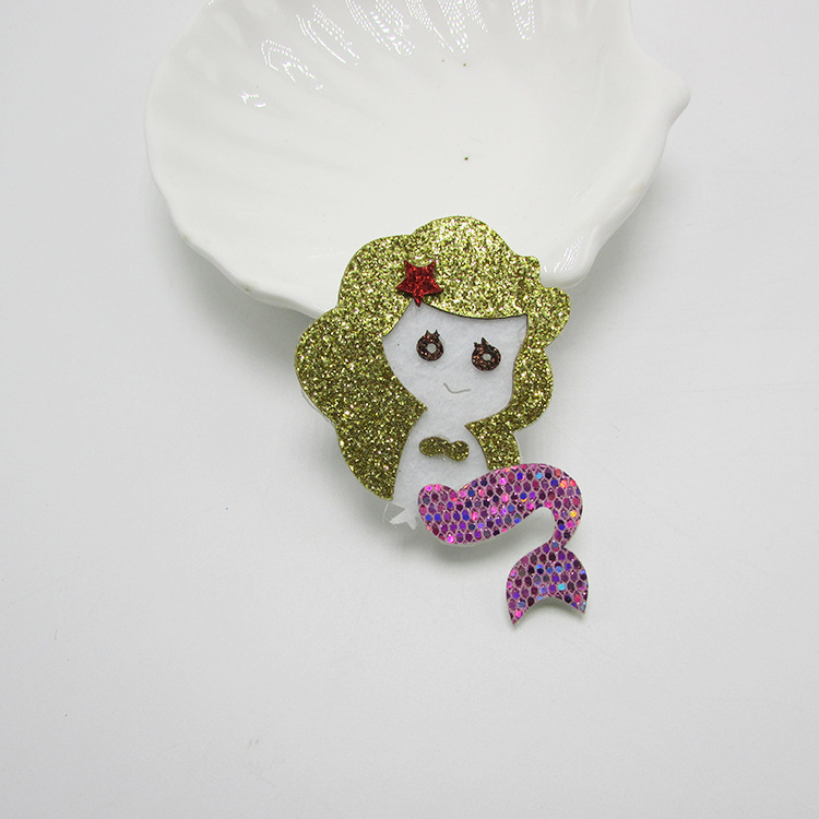 diy饰品配件韩版多款卡通美人鱼跳舞女孩 儿童发饰发夹鞋帽装饰
