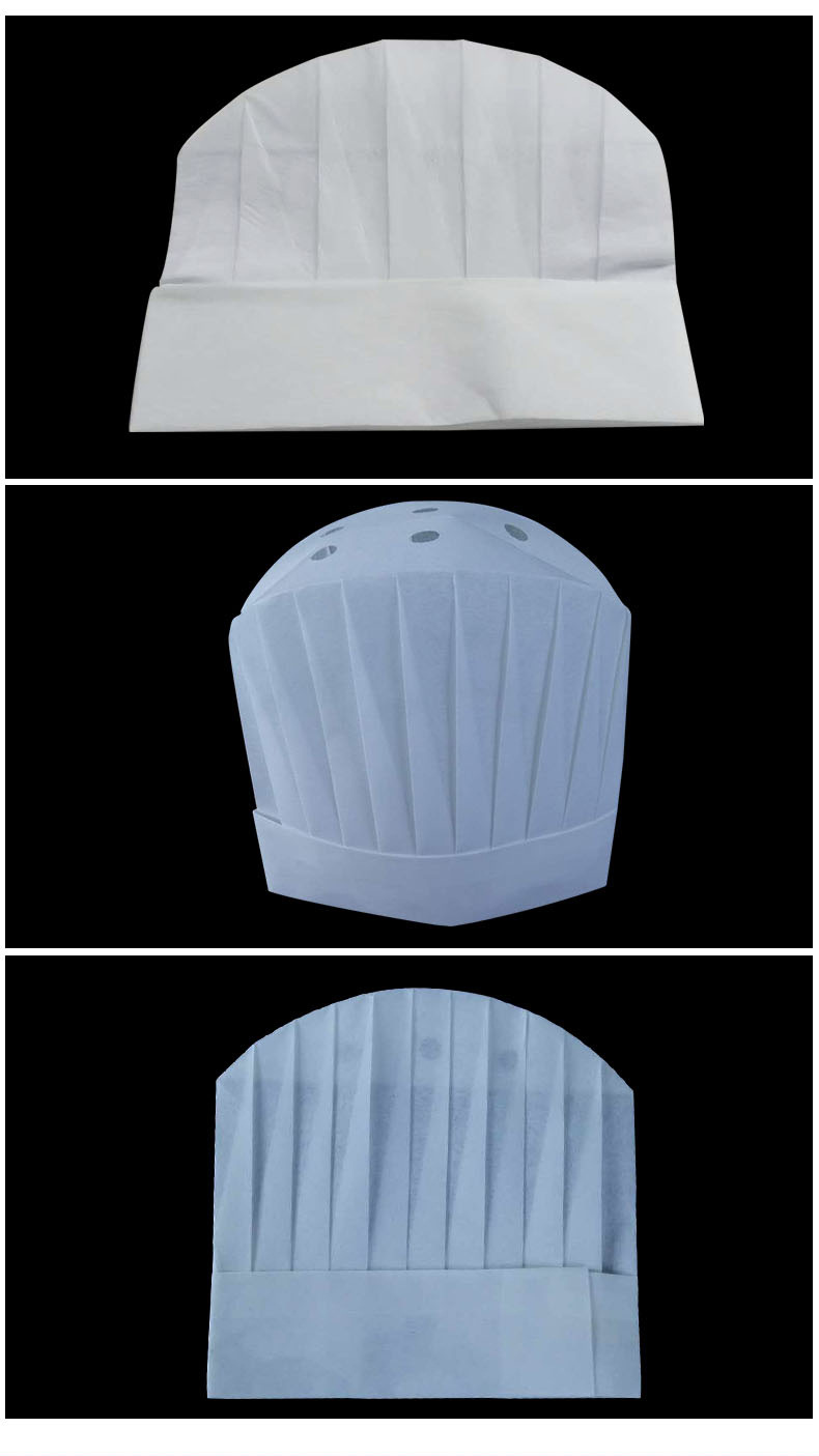 无纺布圆顶23cm厨师帽 无纺布厨师帽 圆顶无纺布厨师帽 厂家直销