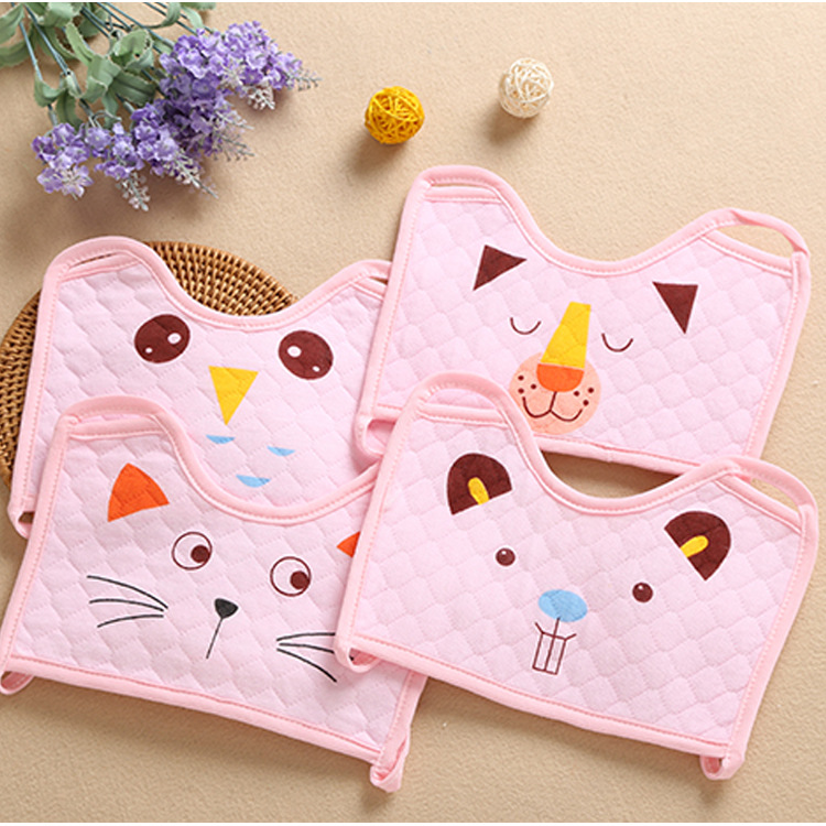 Baby Bib Square Bib Surgical Mask Type Cartoon Lace-up Waterproof Saliva Towel Bib Towel Baby Products