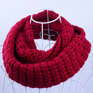 粗麻花针织毛线围巾
