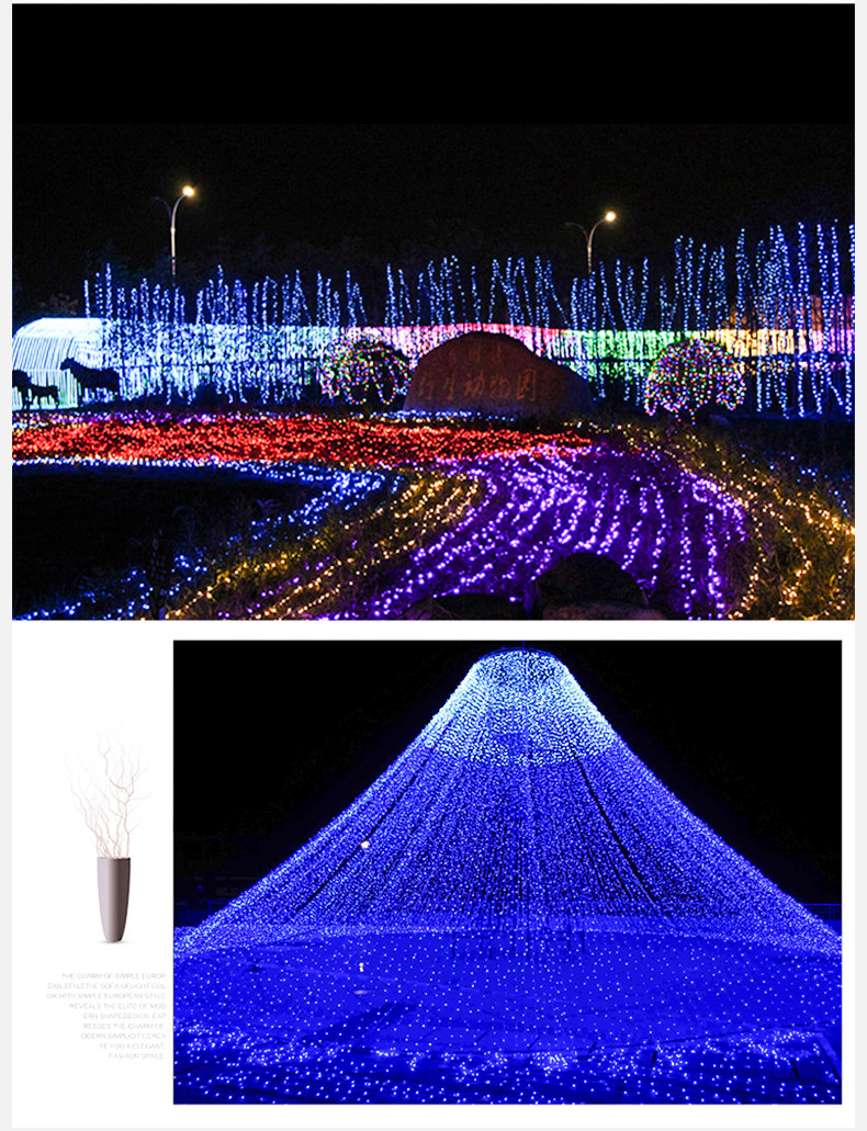 户外防水节能彩灯常亮led串灯 室内庭院新年节日装饰太阳能灯串