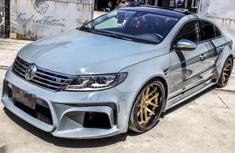 适用2013-17大众cc改装atlas宽体大包围cc前杠后杠侧裙叶子板轮眉