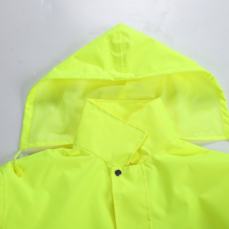 Jinlei Adult Long Raincoat Poncho One-Piece Windbreaker Security Patrol Station Leakproof and Waterproof Reflective Duty Raincoat