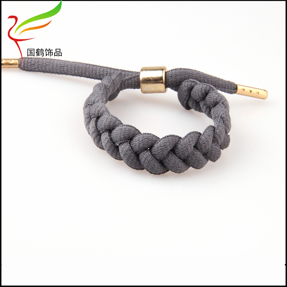 潮牌纯色情侣鞋带手链饰品手绳编织手链手环厂家批发球迷助威赠品