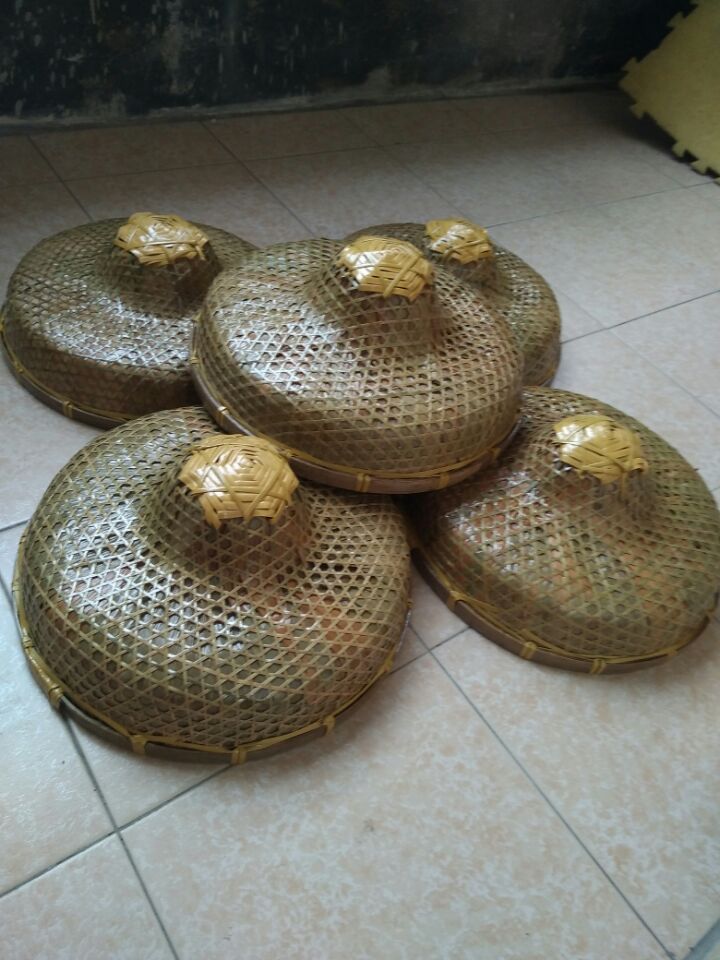 疍家帽渔夫渔民帽道具舞蹈道帽装饰帽遮阳斗笠帽竹灯罩灯笼 五个