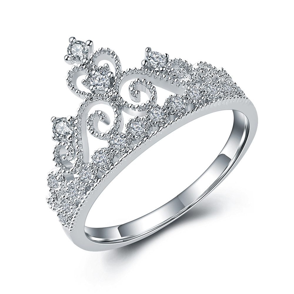 韩版时尚简约皇冠戒指 气质百搭精致手饰戒指 防过敏戒指 97641