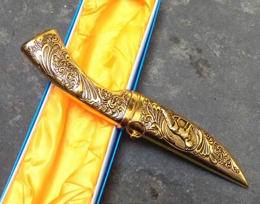 蒙古刀 弯刀 狼头刀 内蒙古特色工艺品刀剑 花纹钢马头刀 未开刃