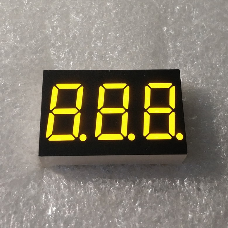 036英寸3位黄色led数码管