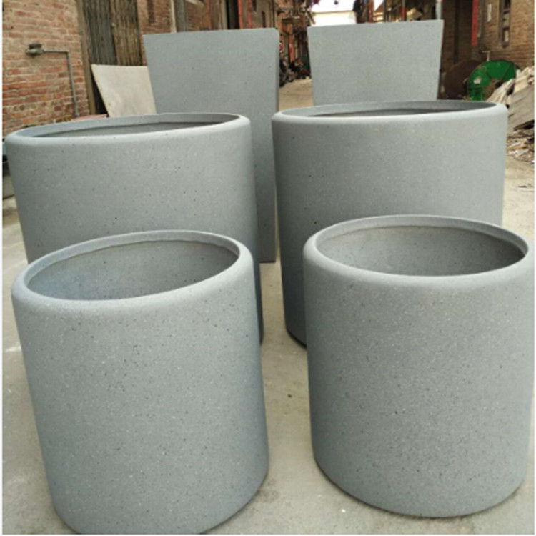 简约种植花盆外贸出口 室内外阳台大小菱镁水泥花钵 客厅透气装饰
