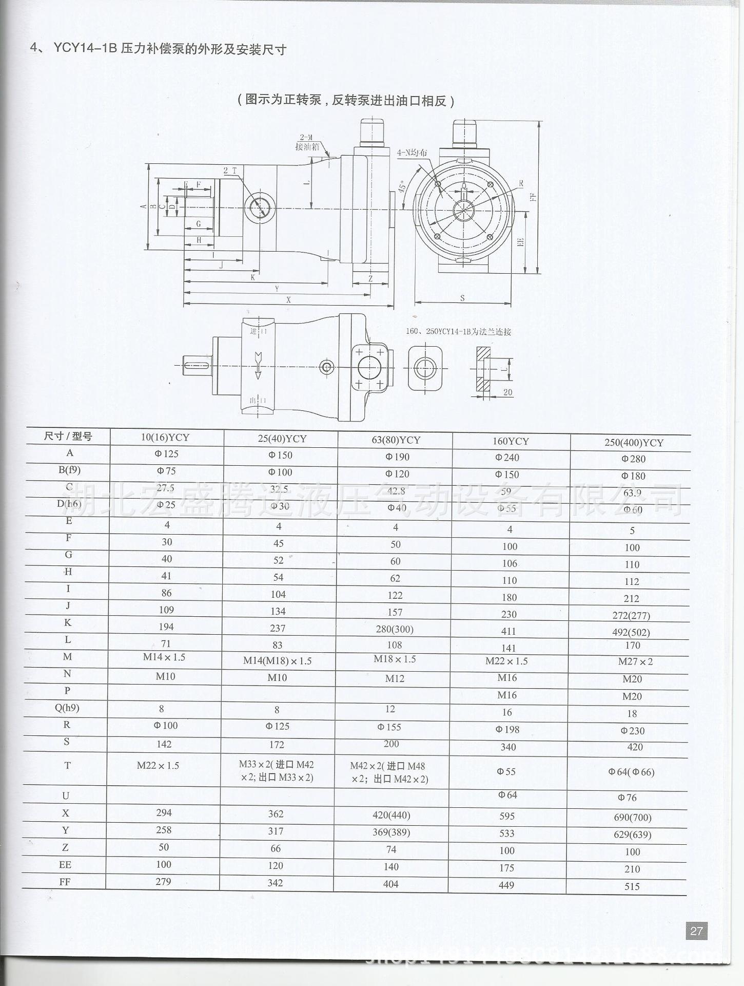 江苏恒源高压泵63ycy14-1b压力轴向变量柱塞泵hy63y-rp液压油泵