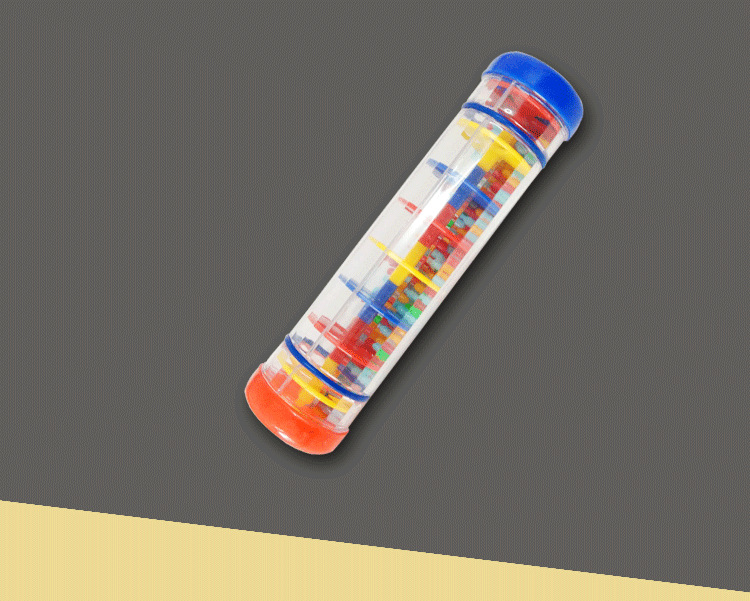 雨声响筒雨声器塑料彩虹沙漏奥尔夫打击乐器儿童玩具