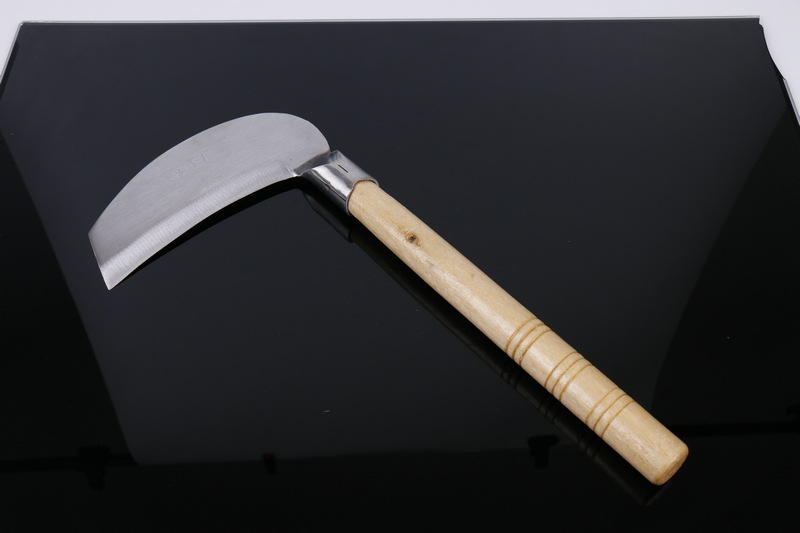 厂家直销优质短柄镰刀 农用割草刀铬钢不锈钢小镰刀收割刀园艺刀