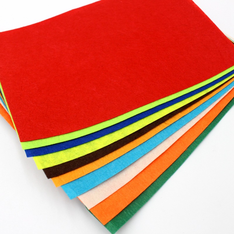 批发a4彩色无纺布绵纸幼儿园手工diy植绒布绒纸不织布玩具文具