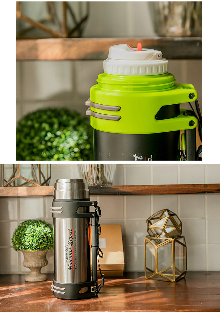 8907金力大容量保温壶户外家用保温杯304不锈钢热水瓶车载旅游暖