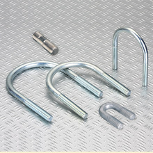 工厂直售U型螺栓管用圆钢制弓形夹（B型）不锈钢材质表色洗白