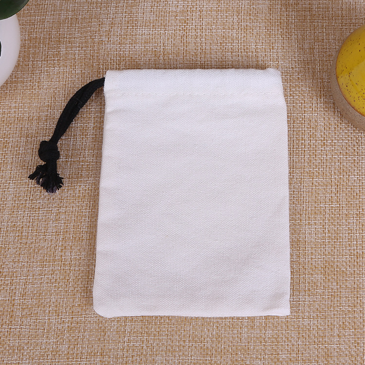 批发 卡通单边抽绳束口袋 优质棉麻帆布袋 礼品包装袋 可加logo