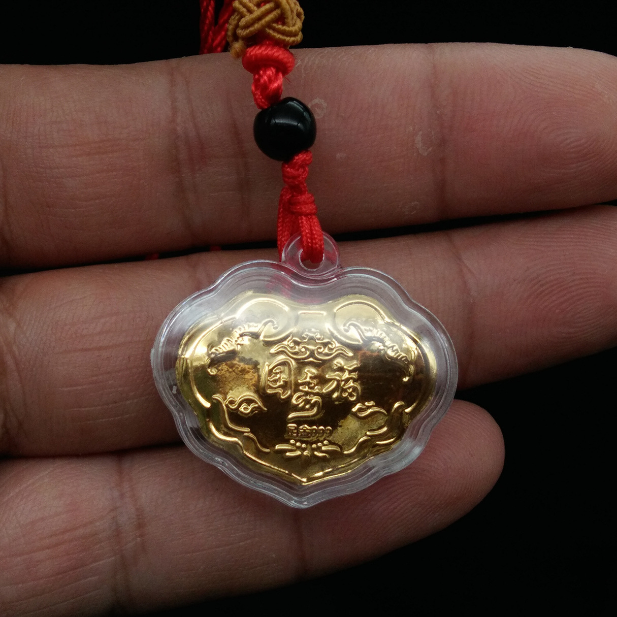 国寿福金锁吊坠促销保险礼品人寿保险金箔国寿福会销点评