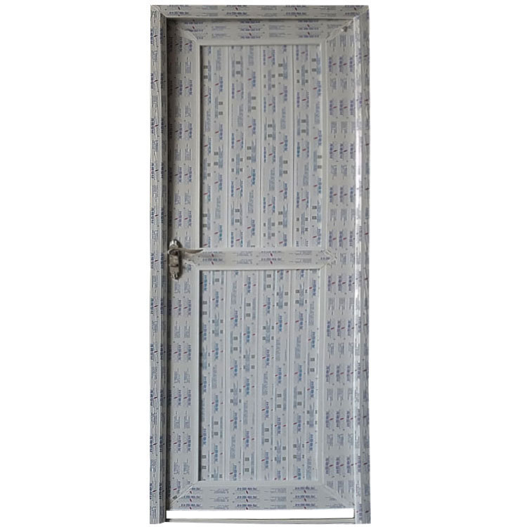 米厂家直销塑钢门生产pvc浴室平开门加工红胡桃色百叶塑料厕所门