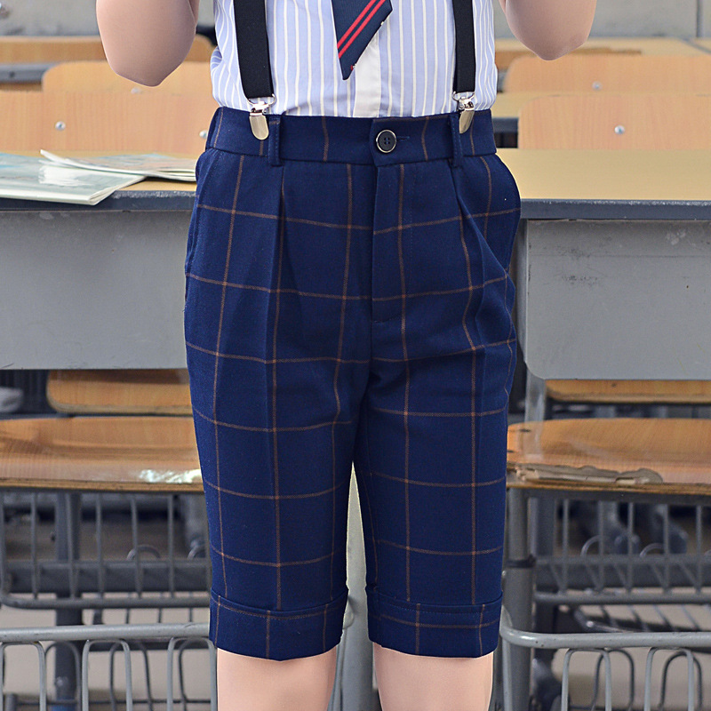 2017新款童装男童演出短裤儿童西裤中大童西装裤学生表演裤子
