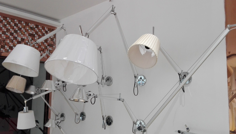 意大利布罩吊灯折叠长臂铝材吊灯酒店工程灯餐厅吊灯卧室书房吊灯