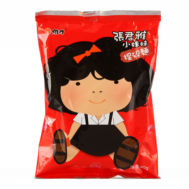台湾进口零食 张君雅小妹妹捏碎面40g*5包/件 休闲点心面膨化食品